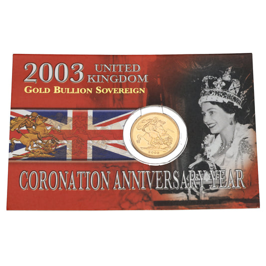 22ct Gold Queen Elizabeth II Full Sovereign Coin 2003