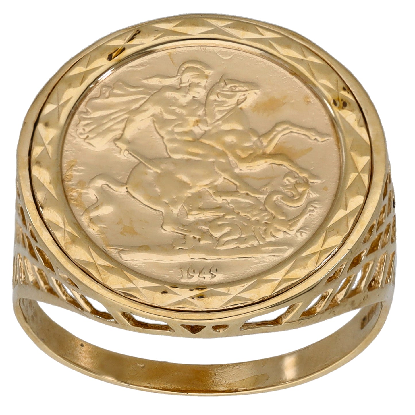 9ct Gold St George Ring Size Y
