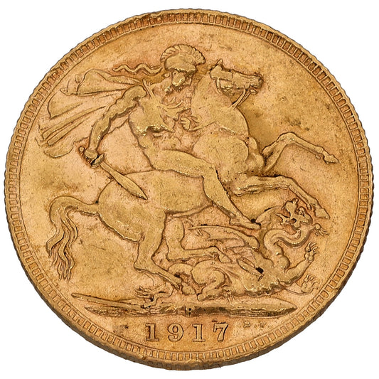 22ct Gold King George V Full Sovereign Coin 1917