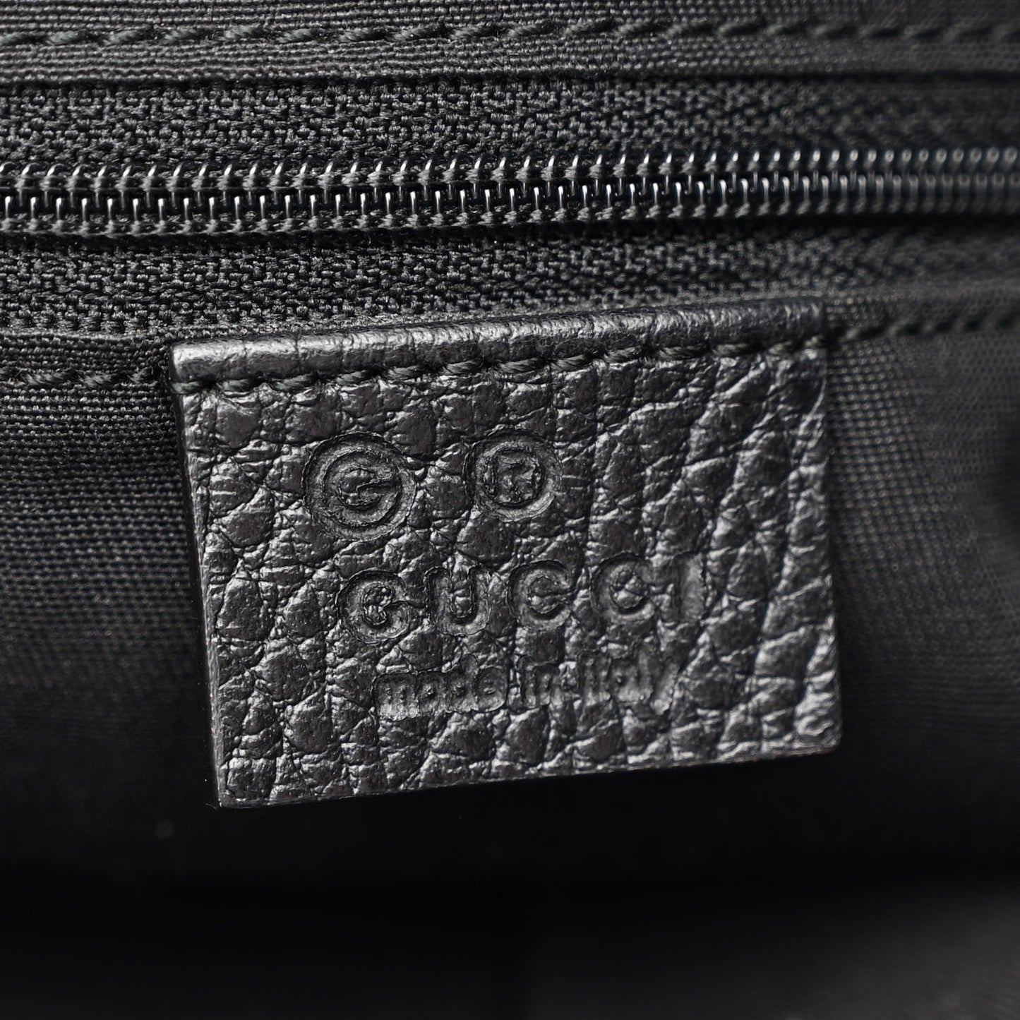 Gucci GG Charm Dome Nylon Bag - Black