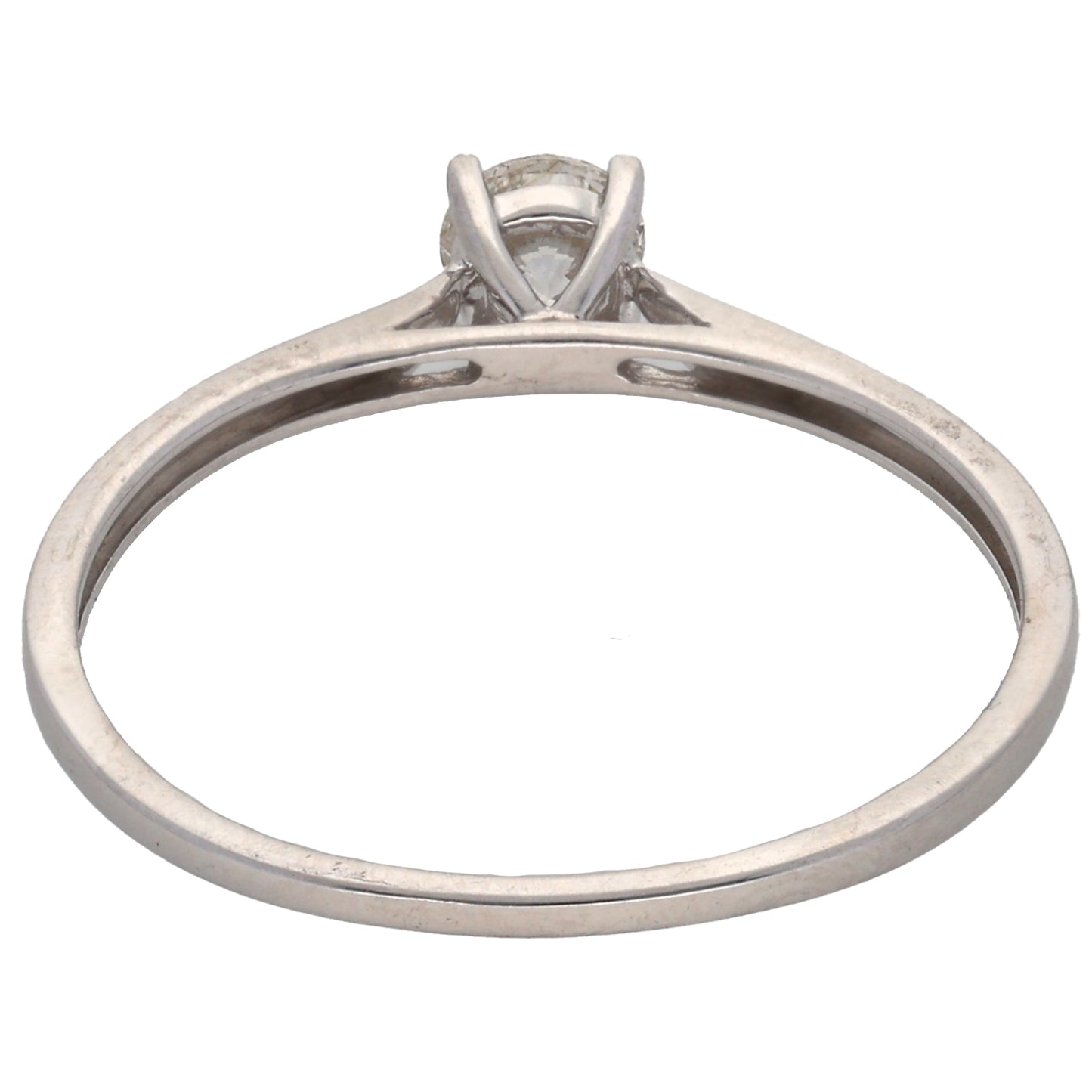 9ct White Gold 0.33ct Diamond Solitaire Ring Size S