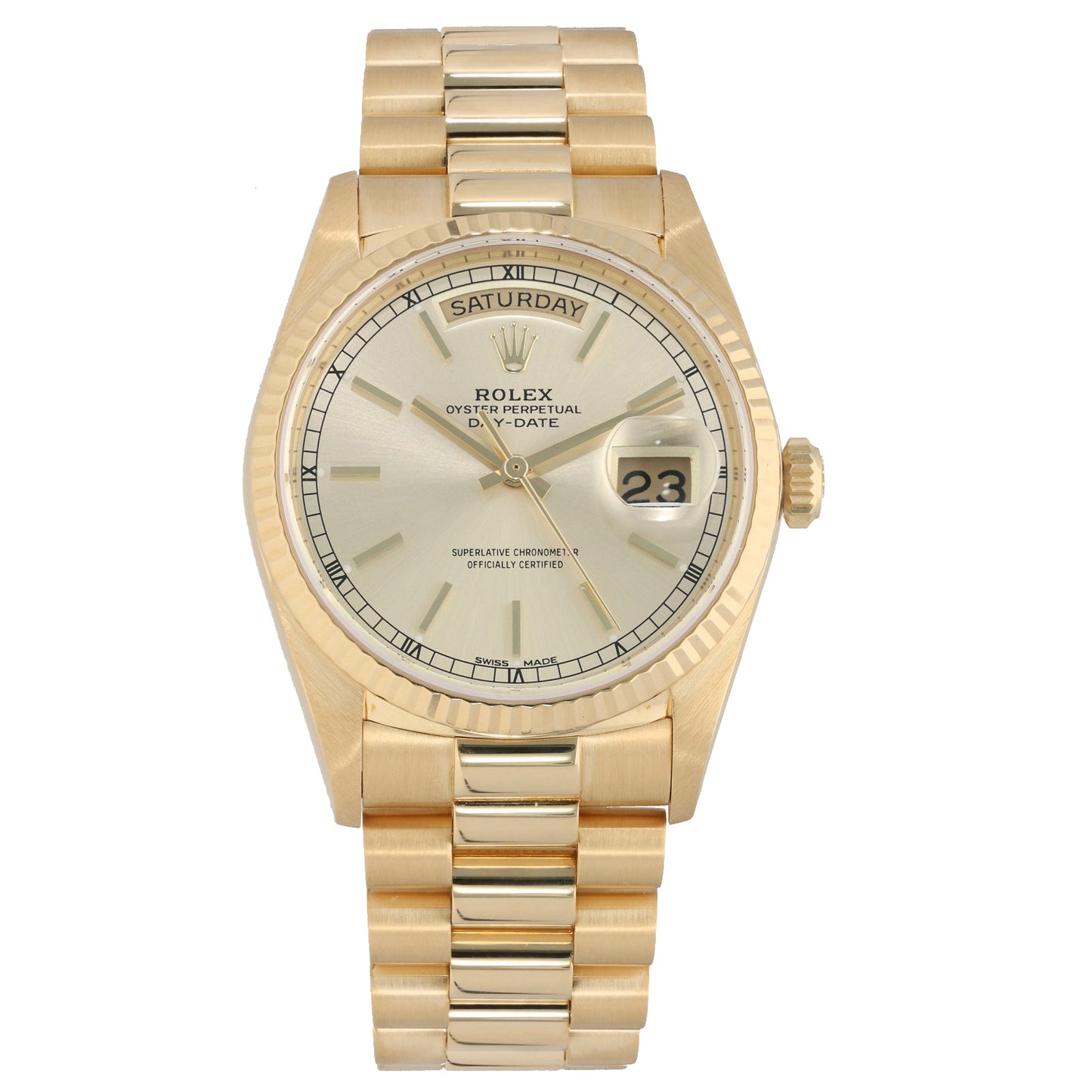 Rolex Day-Date 18038 36mm Gold Watch