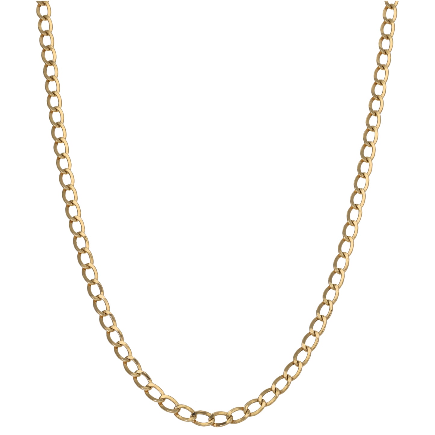 9ct Gold Curb Chain 22"