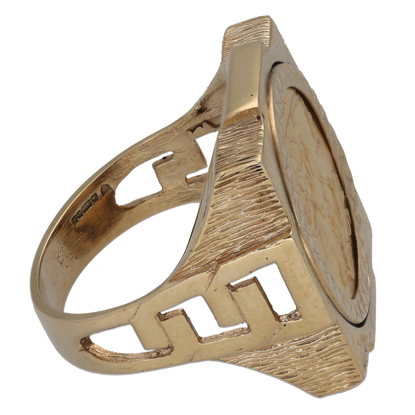 9ct Gold Coin Ring Size S