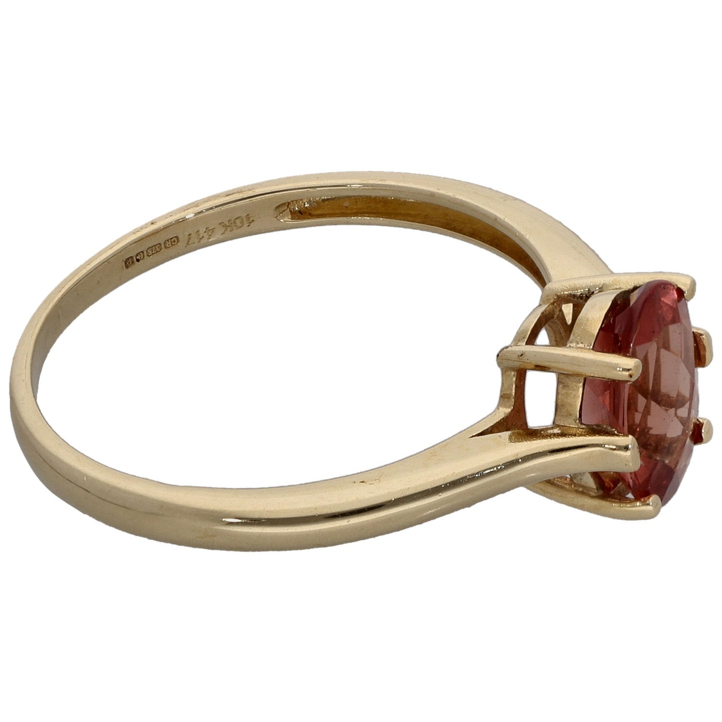 9ct Gold Andesine Single Stone Ring Size N