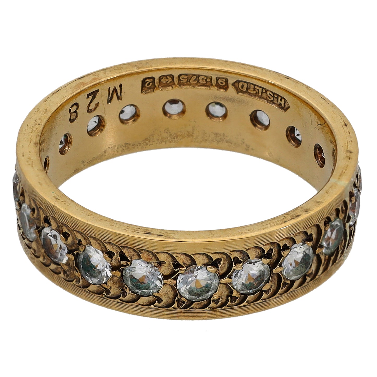 9ct Gold Cubic Zirconia Eternity Ring Size O