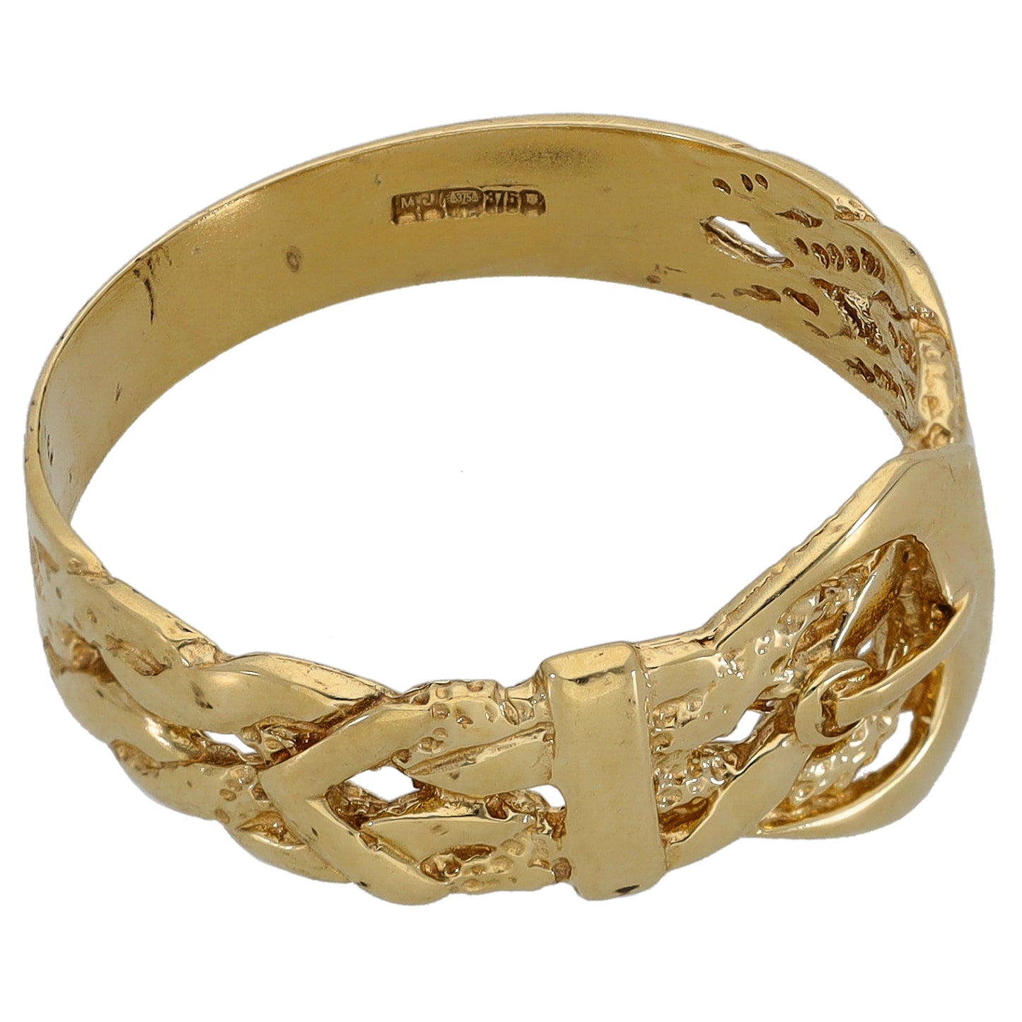 9ct Gold Buckle Ring Size U