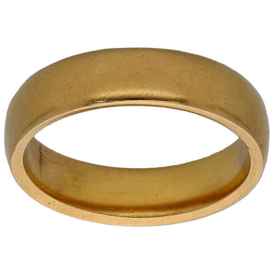 22ct Gold Plain Wedding Ring Size L