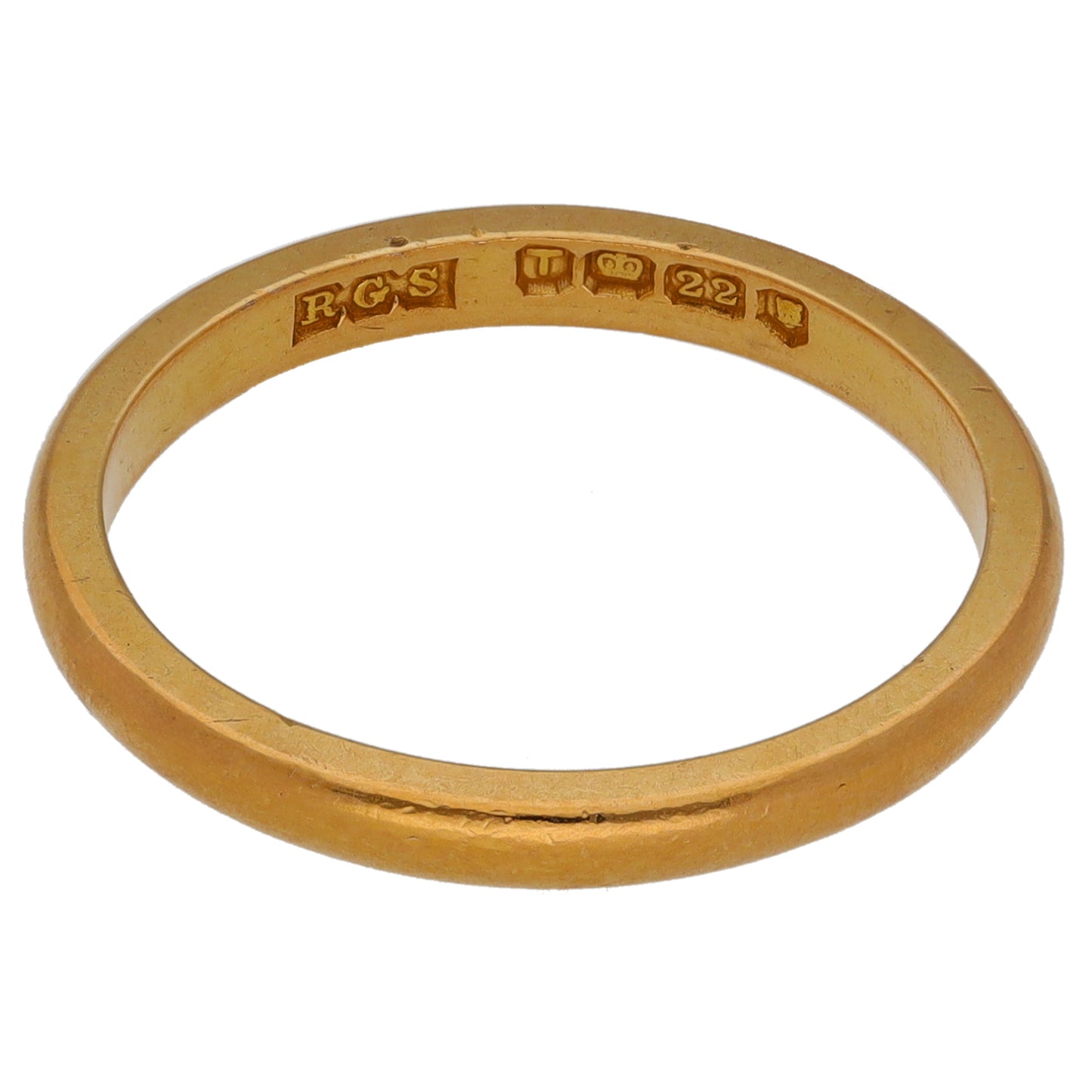 22ct Gold Plain Wedding Ring Size O