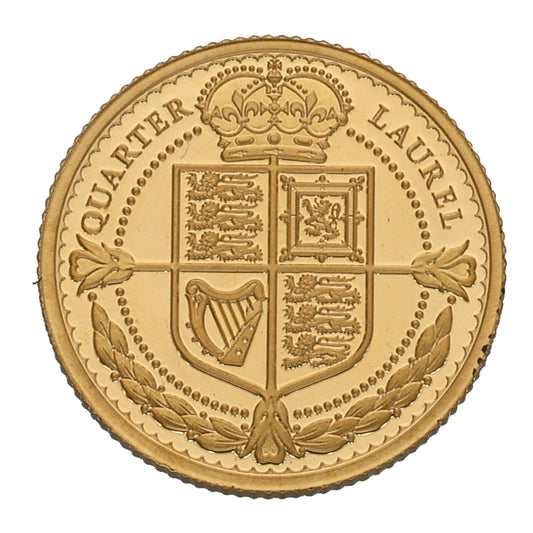 22ct Gold Queen Elizabeth II Quarter Sovereign Coin 2021