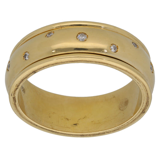 18ct Gold 0.15ct Diamond Alternative Ring Size X