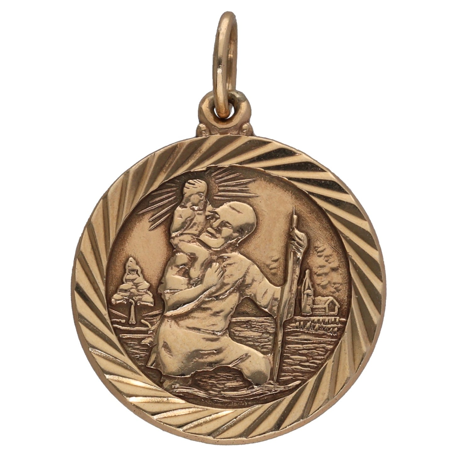 9ct Gold St Christopher Pendant