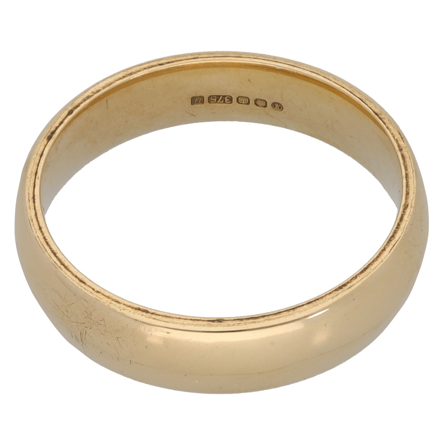 9ct Gold Plain Wedding Ring Size R