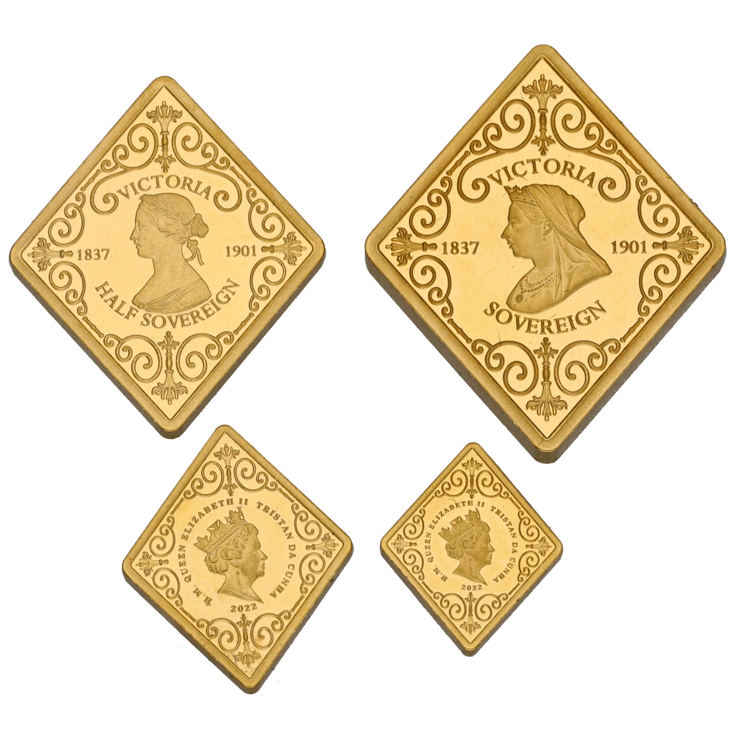 22ct Gold Queen Victoria 125th Diamond Jubilee Anniversary Sovereign Coin Set 2022