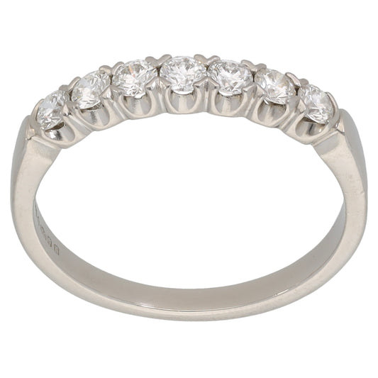 Platinum 0.42ct Diamond Half Eternity Ring Size N