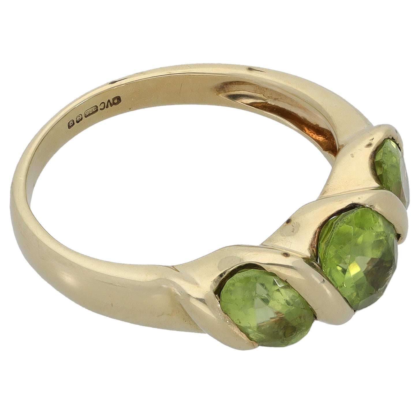 9ct Gold Peridot Dress/Cocktail Ring Size K