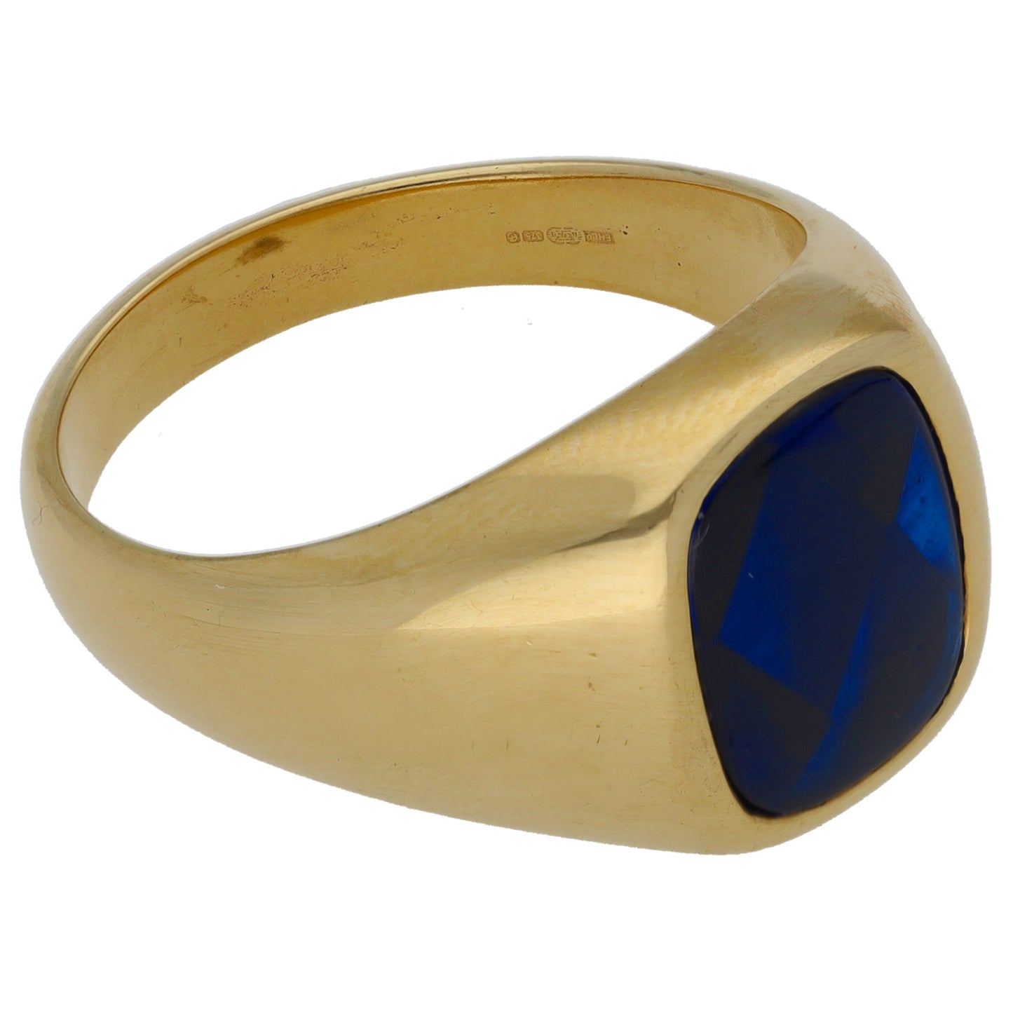 9ct Gold Imitation Plain Signet Ring Size W