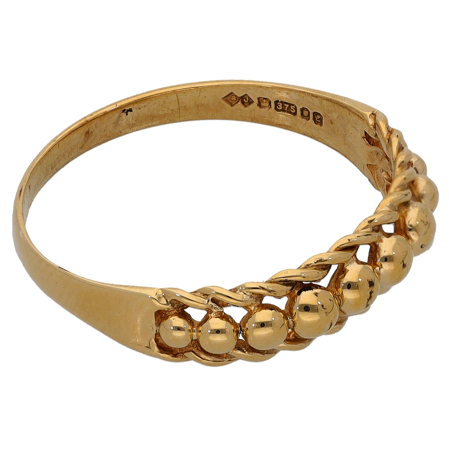 9ct Gold Keeper Ring Size P
