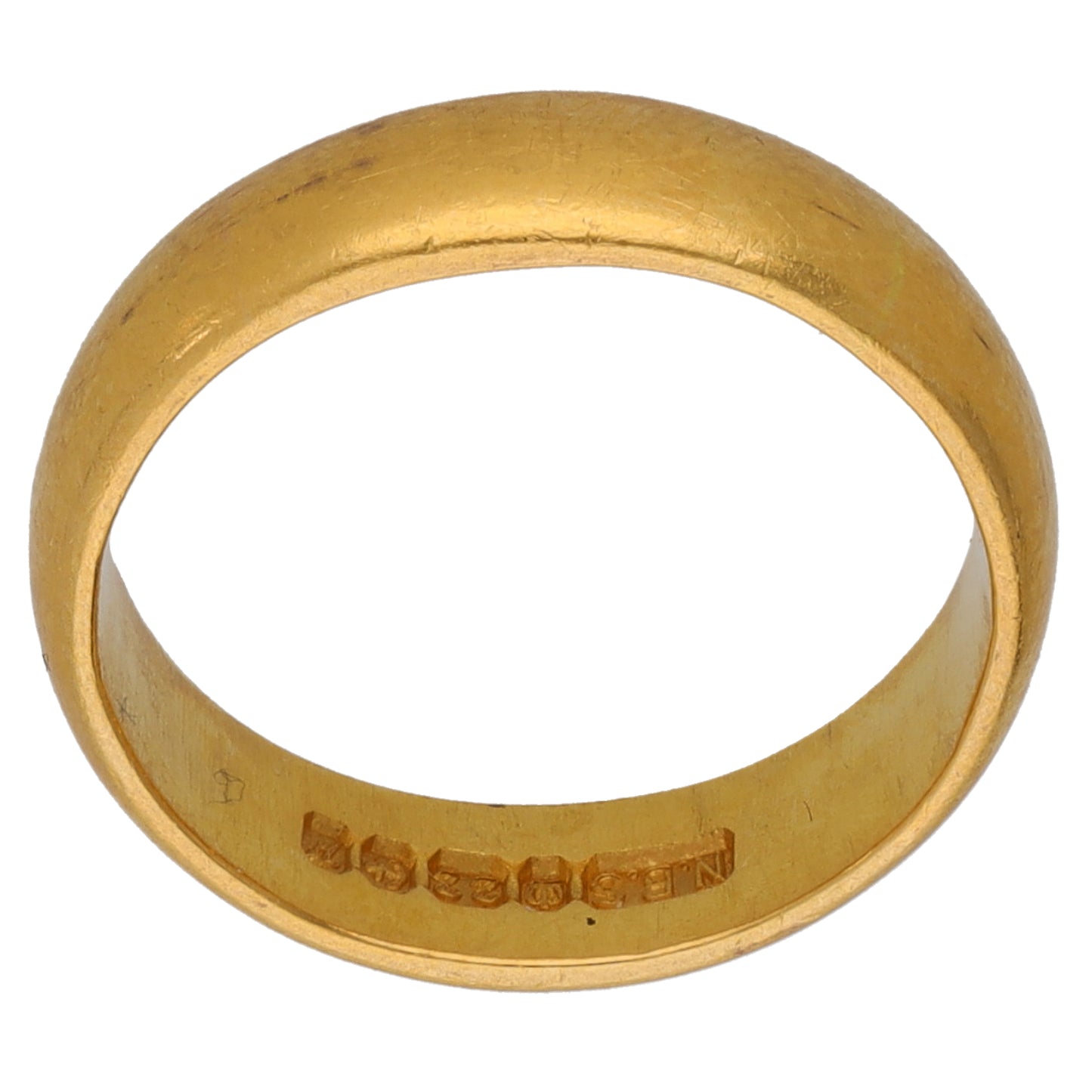 22ct Gold Plain Wedding Ring Size K