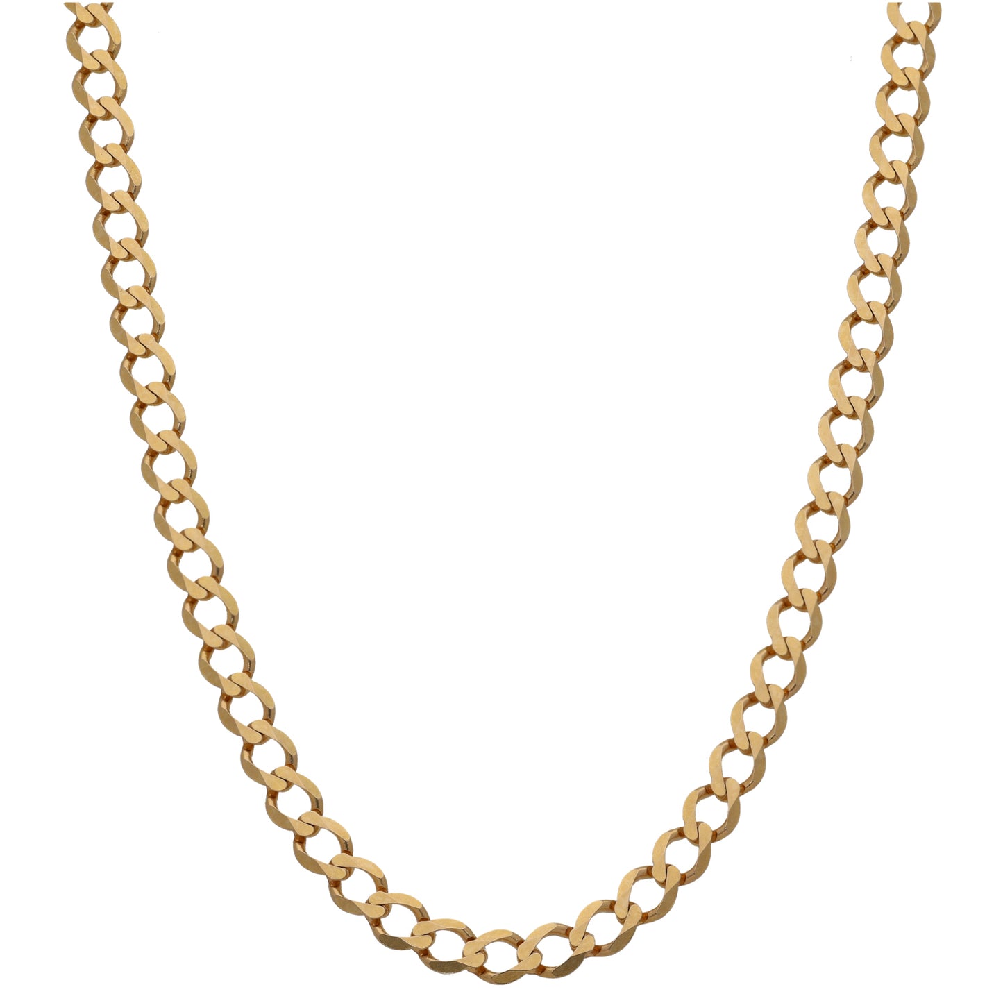 9ct Gold Curb Chain 22"