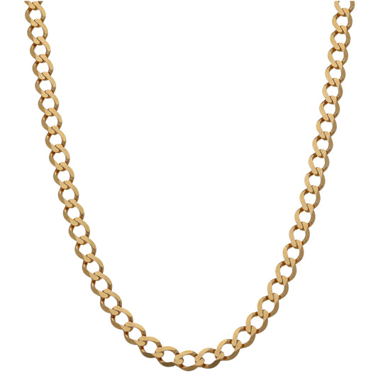 9ct Gold Curb Chain 22"