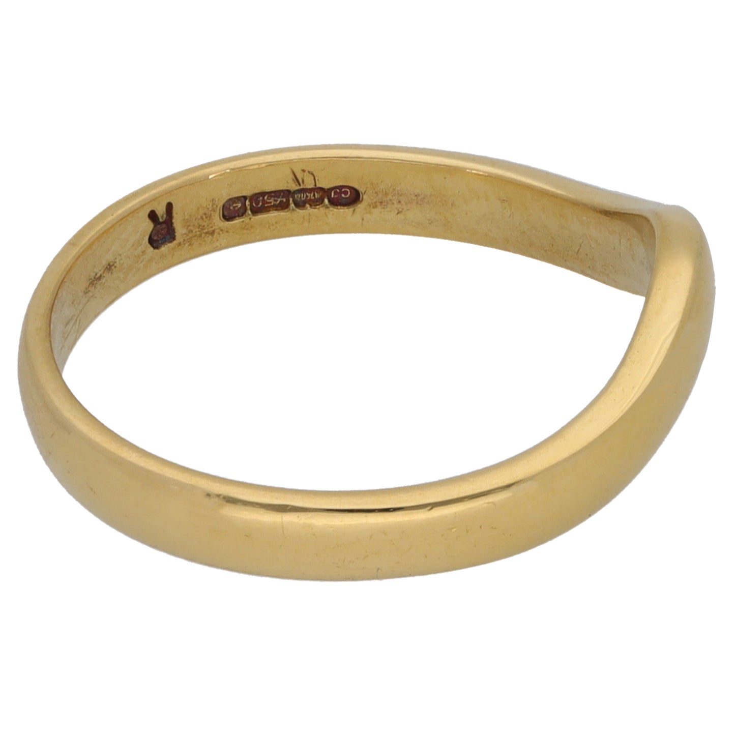 18ct Gold Plain Wedding Ring Size N