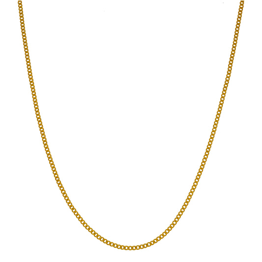 New 9ct Gold Curb Chain 16"