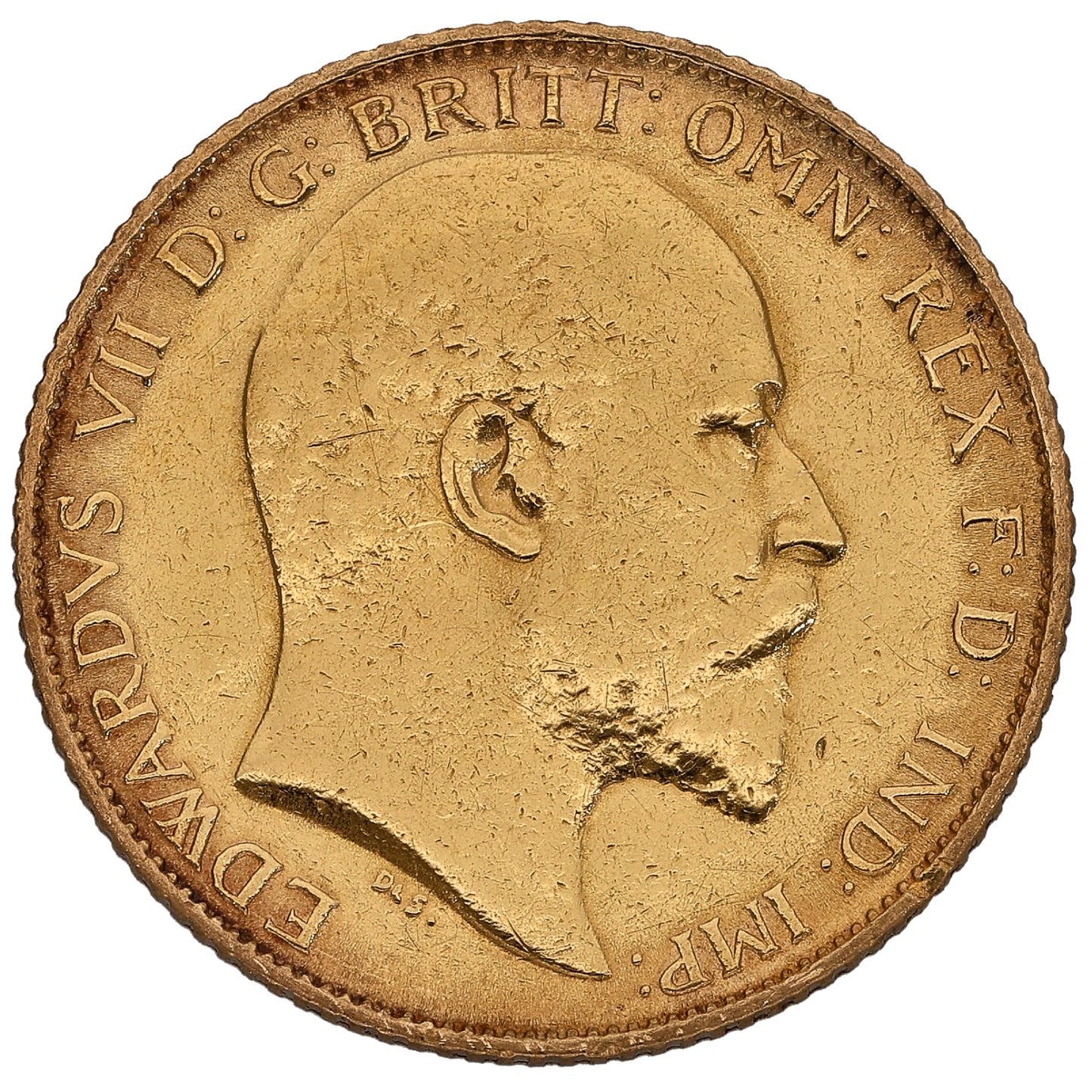 22ct Gold King Edward VII Half Sovereign Coin 1904