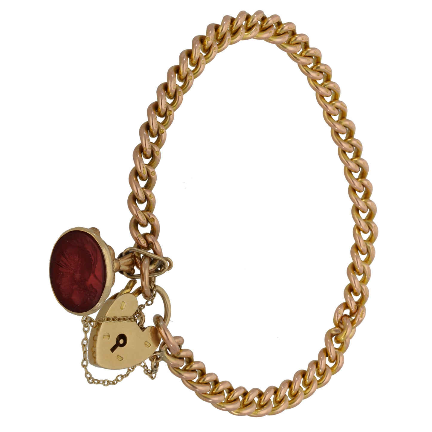 9ct Gold Carnelian Gate Bracelet