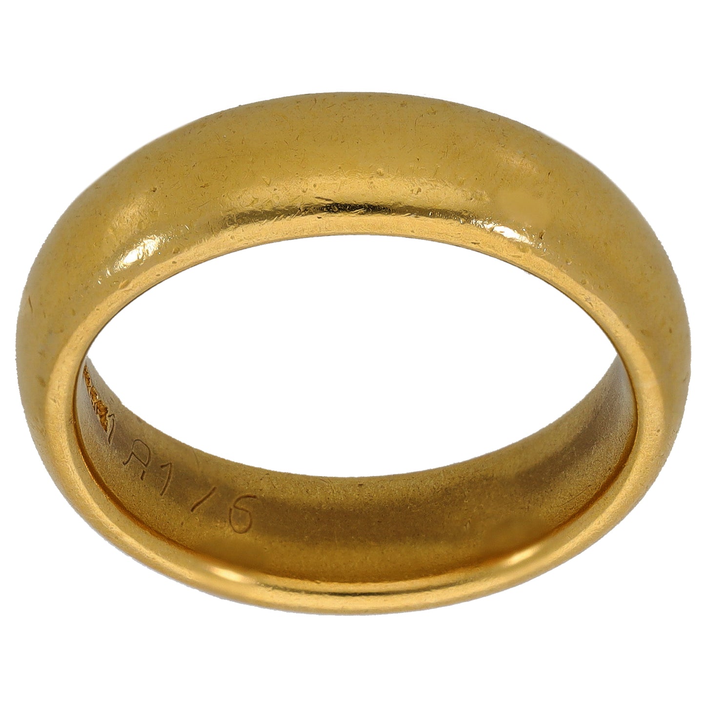 22ct Gold Plain Wedding Ring Size Q