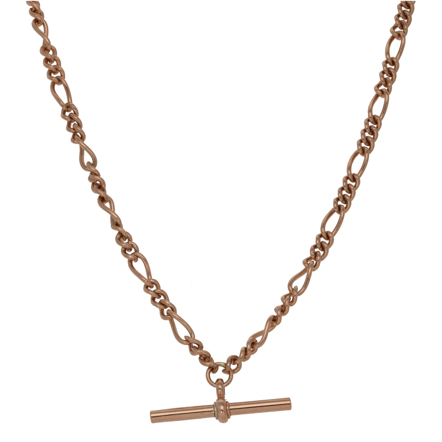 9ct Rose Gold Fob/Watch Chain 18"