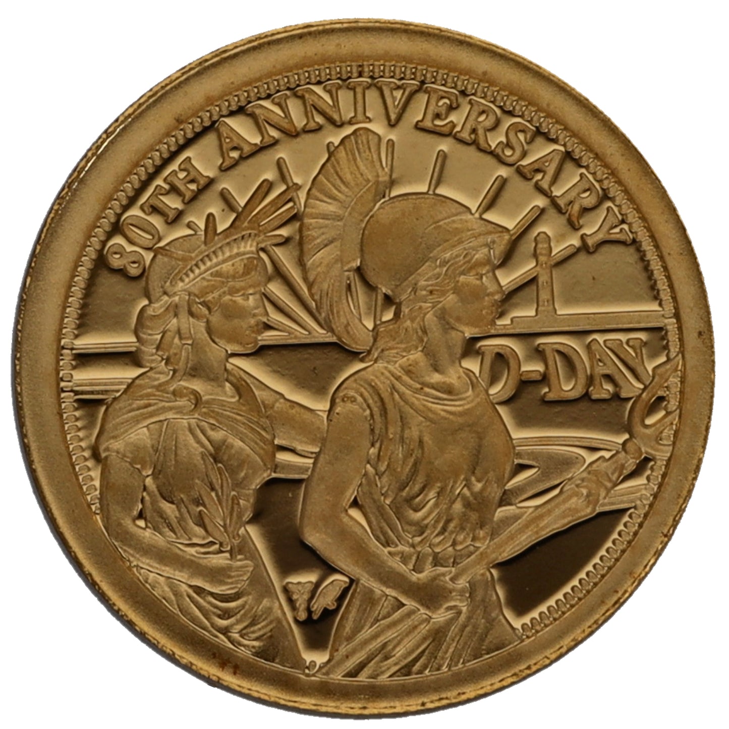 22ct Gold D-Day 80th Anniversary Eighth Sovereign Coin 2024