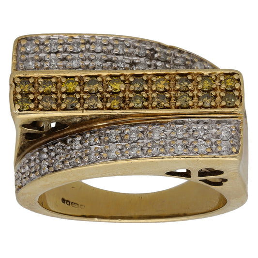 9ct Gold 0.70ct Diamond Alternative Ring Size N