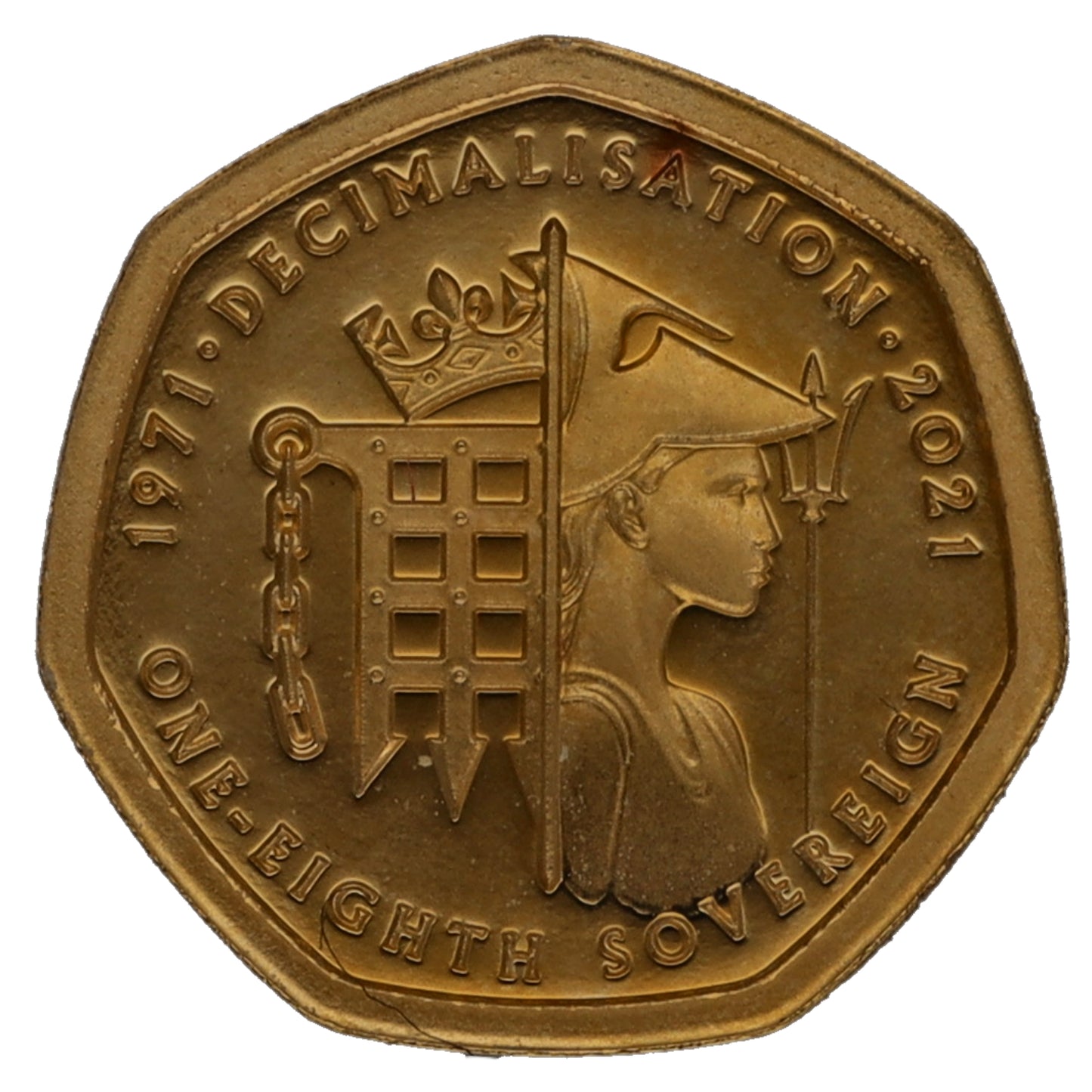 22ct Gold 50th Anniversary Eighth Sovereign Coin 2021