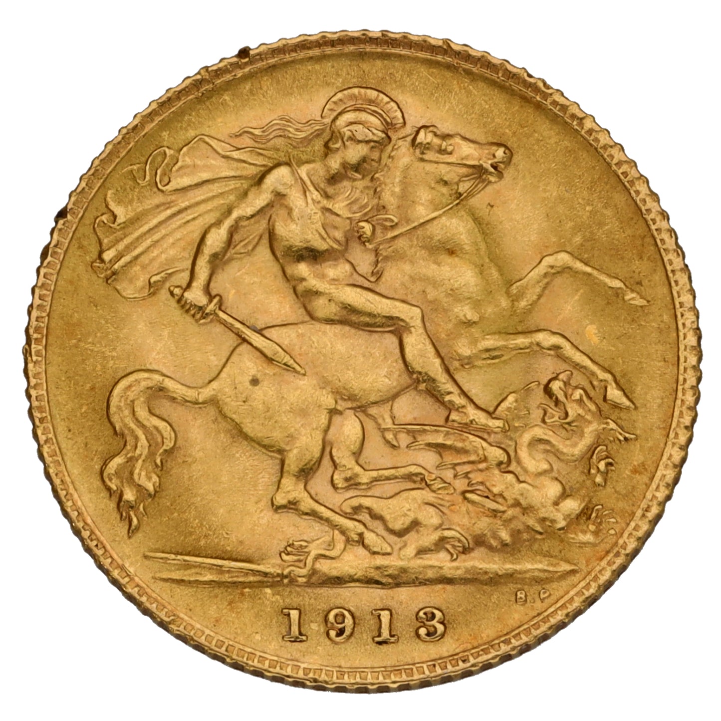 22ct Gold King George V Half Sovereign Coin 1913