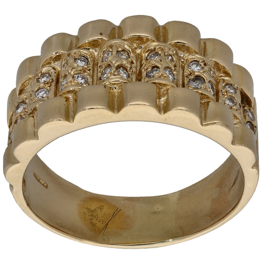 14ct Gold 0.64ct Diamond Alterntive Ring Size Z+7