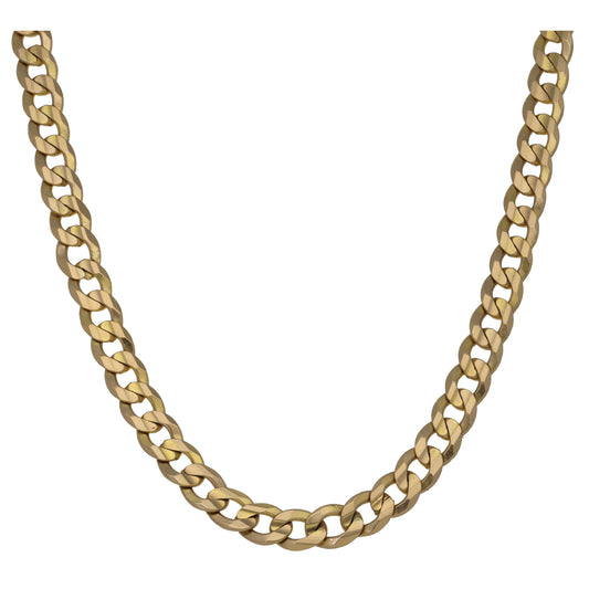 9ct Gold Curb Chain 22"