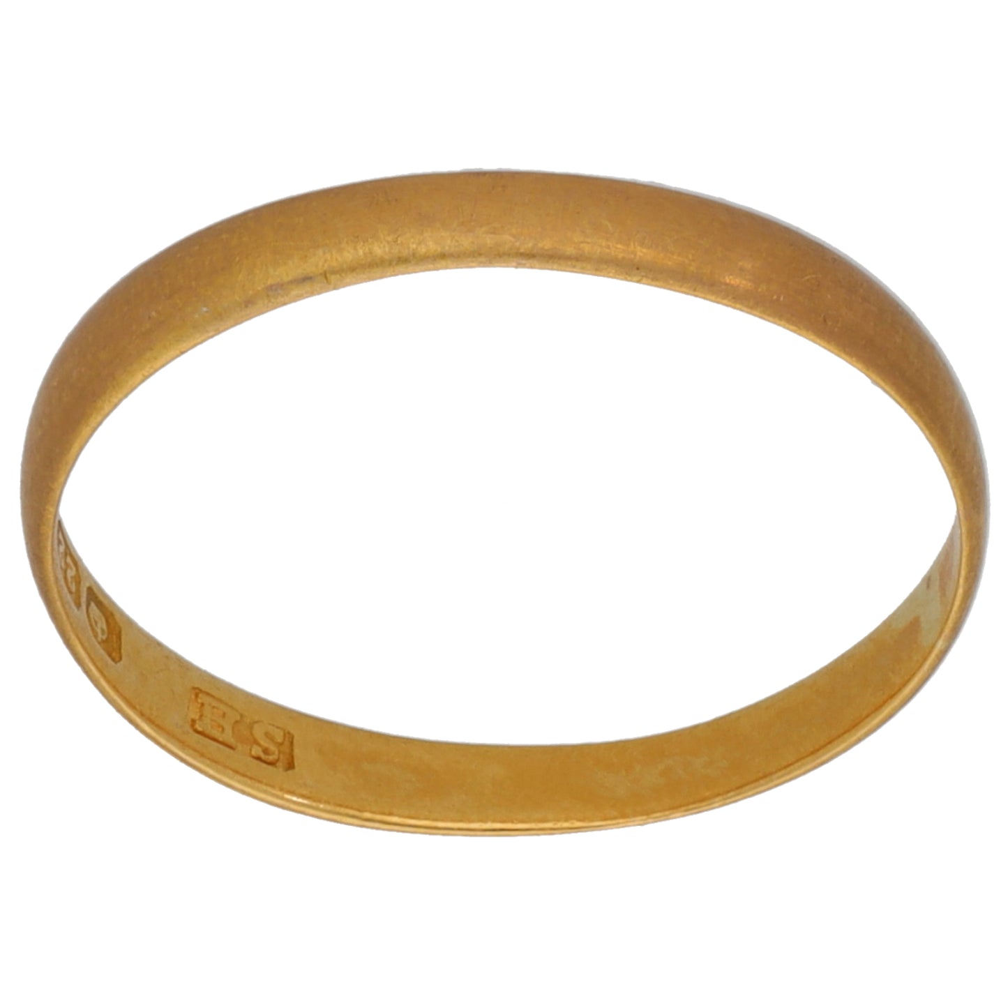 22ct Gold Plain Wedding Ring Size L