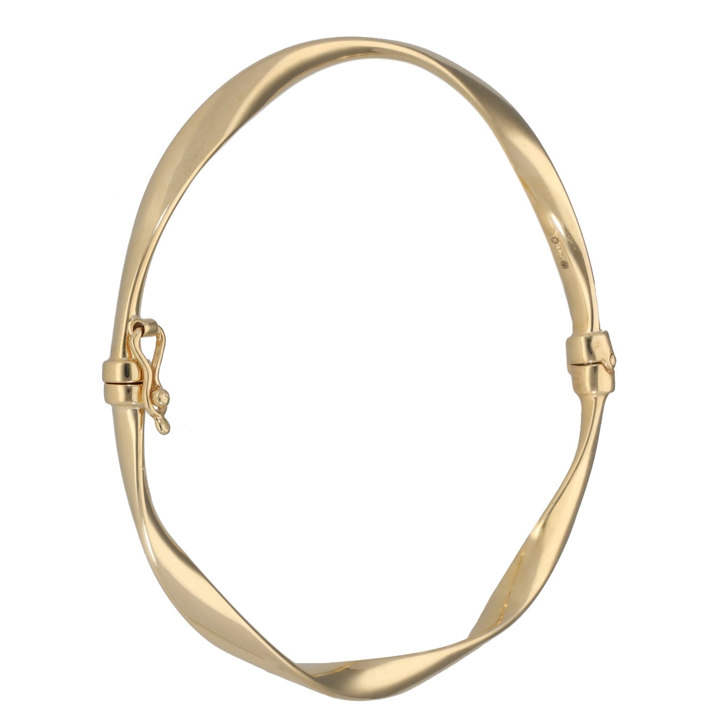 9ct Gold Twisted Wave Bangle