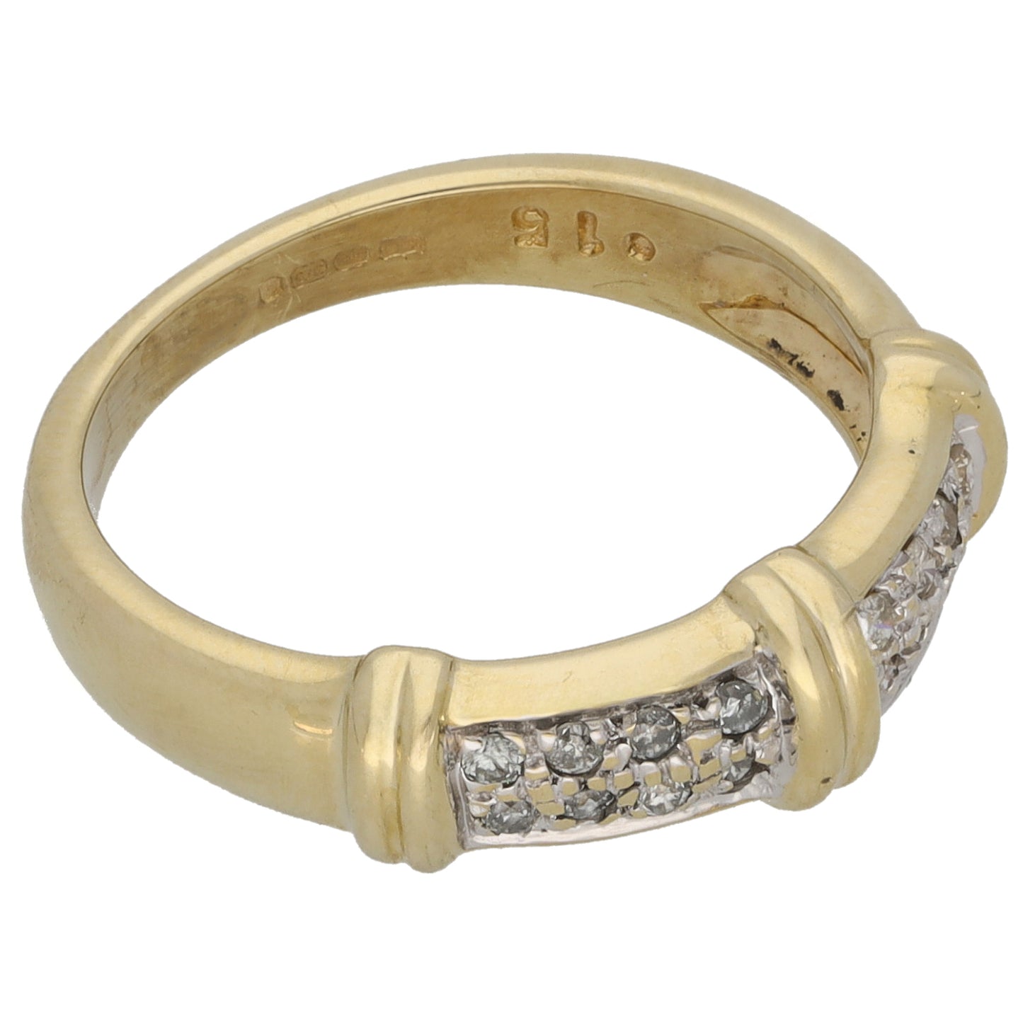 9ct Gold 0.15ct Diamond Dress/Cocktail Ring Size N