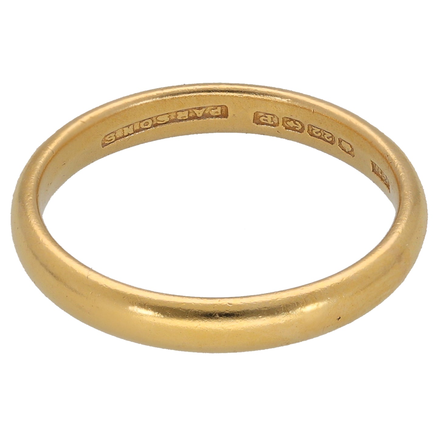 22ct Gold Plain Wedding Ring Size Q