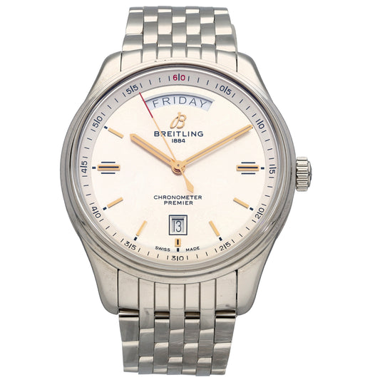 Breitling Premier Day-Date A45340 40mm Stainless Steel Watch