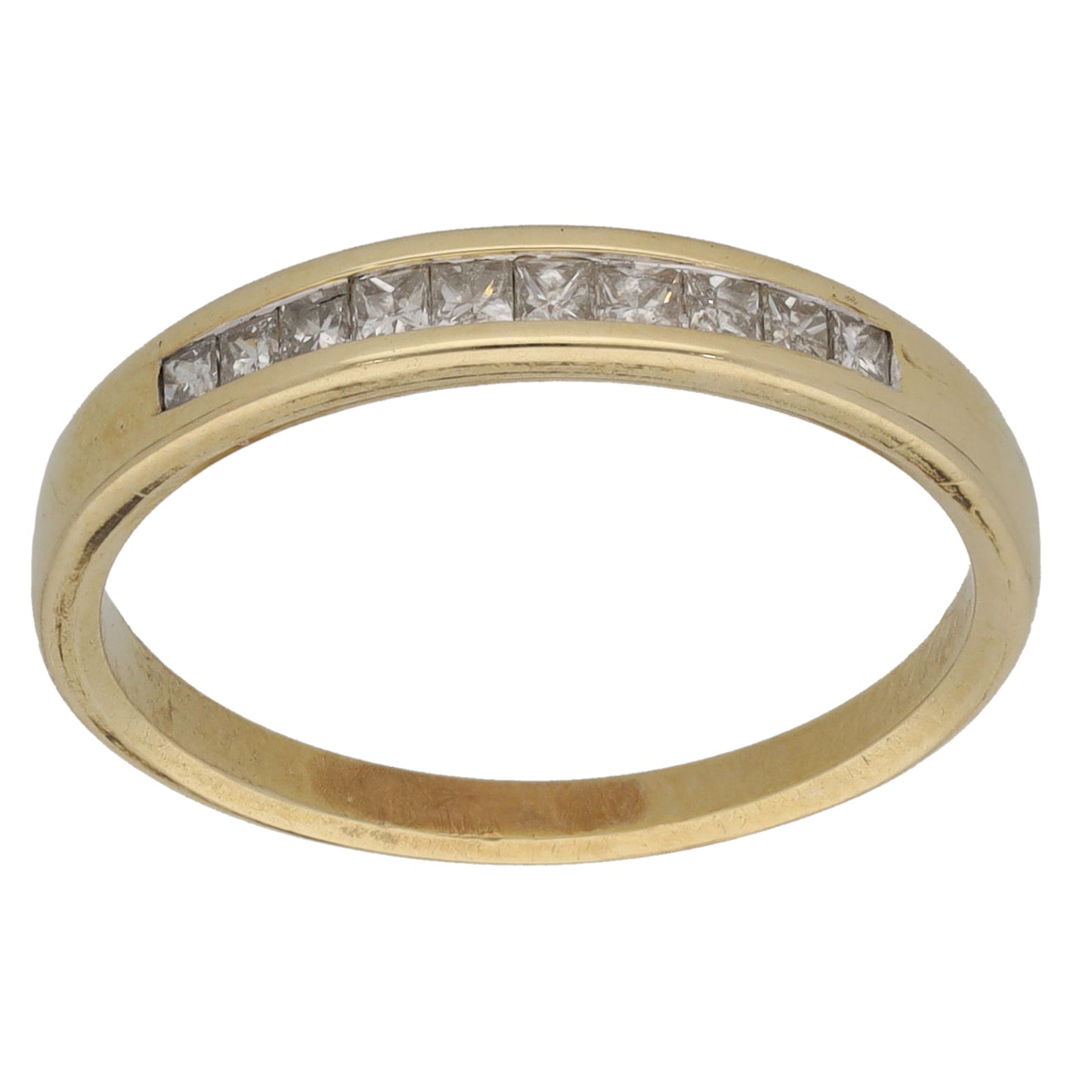 9ct Gold 0.25ct Diamond Half Eternity Ring Size O