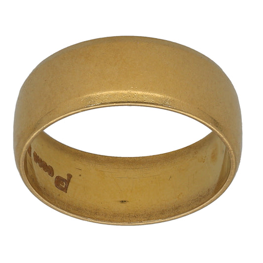 22ct Gold Plain Wedding Ring Size O