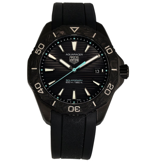 Tag Heuer Aquaracer Professional 200 Solargraph WBP1112 40mm DLC Stainless Steel Watch