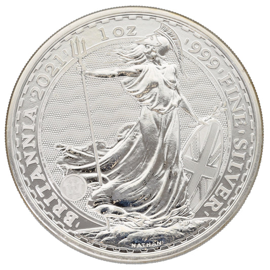 Fine Silver Queen Elizabeth II 1 OZ Britannia Coin 2021