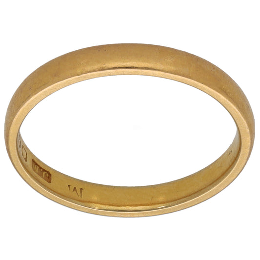 22ct Gold Plain Wedding Ring Size O