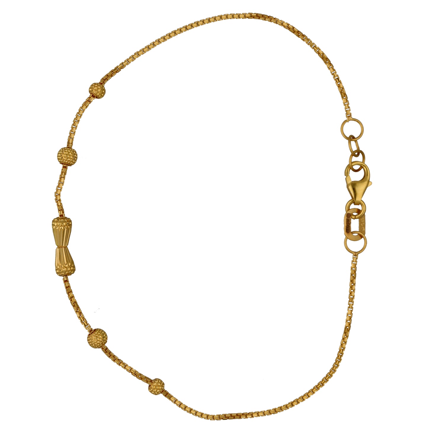 New 22ct Gold Beaded Delicate Bracelet