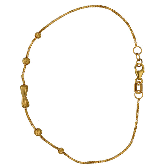 New 22ct Gold Beaded Delicate Bracelet
