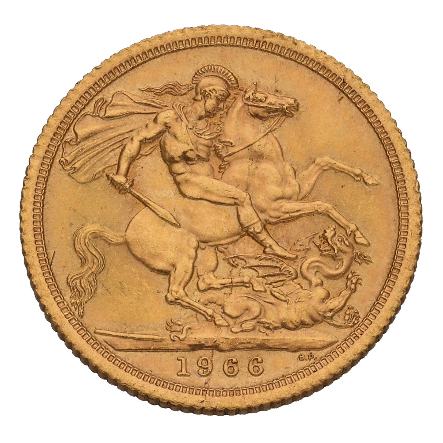 22ct Gold Queen Elizabeth II Full Sovereign Coin 1966